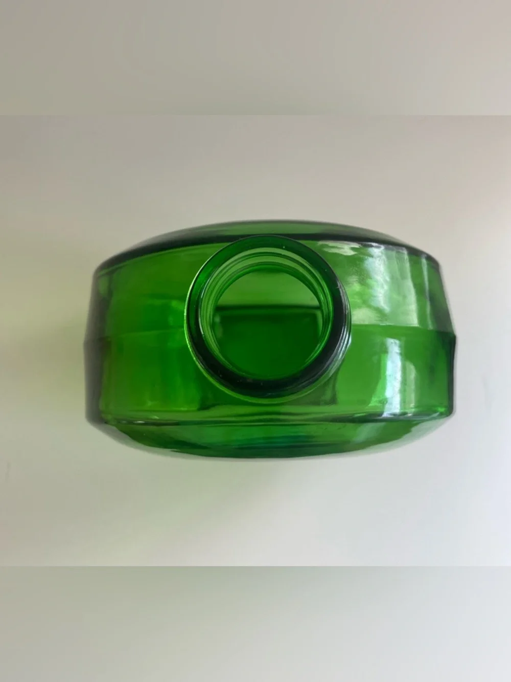 Vintage Green Glass Decorative Bottle Vase - Picture 5 of 10